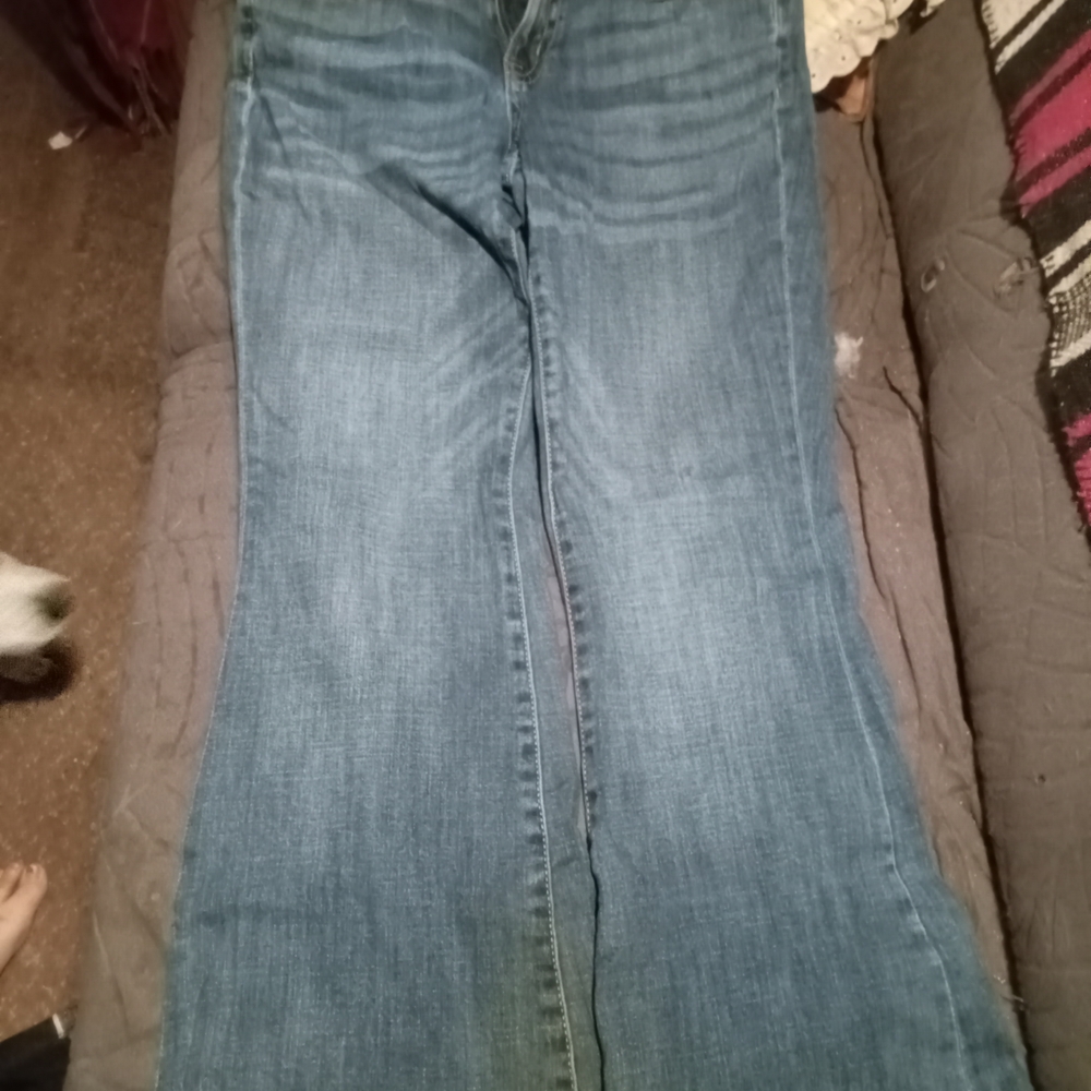Aeropostale Women's Blue Wide-Leg Denim Jeans